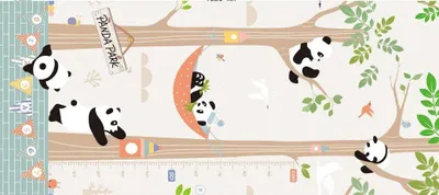 Obrázek produktu pro KIK KX4503 Vzdělávací skládací pěnová oboustranná podložka PANDA PARK, 180 x 200 cm