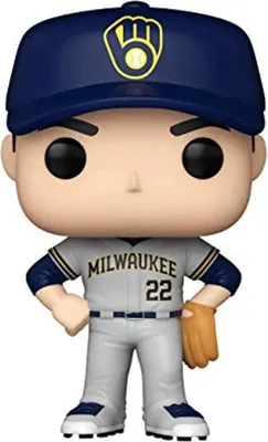 A Funko Pop! figurine of a baseball player.