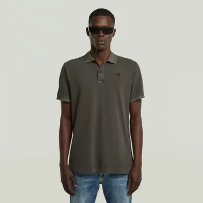 Produktbild von G-STAR Herren Dunda Overdyed Slim Poloshirt, Grau (Asfalt gd D11595-D756-B575),