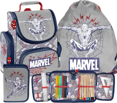 Produktbild von 3 teile Schulranzen SPIDERMAN Ergonomisch ranzen rucksack SPIDER-MAN fur JUNGEN SET FÜR SCHULKINDER – SCHULRANZEN + FEDERMAPPE + TURNBEUTEL