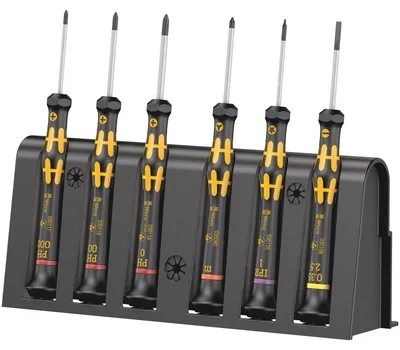 Produktbild von Wera 1550/6 ESD Elektroniker- Schraubendrehersatz + Rack