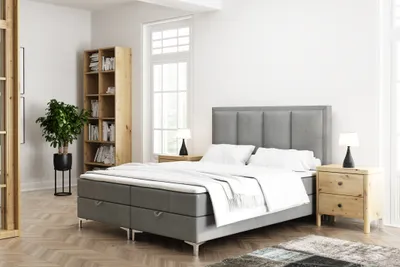 Produktbild von VELAR Boxspringbett mit bettkasten "MILO", 160 cm, Grau
