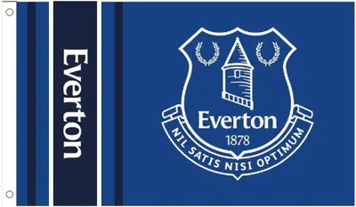 Produktbild von Everton FC - Vlajka "Wordmark", pruhovaná BS3888 (jedna veľkosť) (modrá/biela)