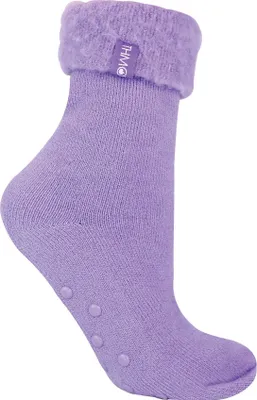 Produktbild von Thermo Kuschelsocken Damen | Weich Flauschige Bettsocken Fleece mit ABS | THMO