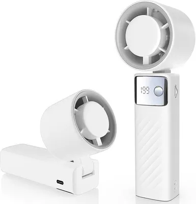 Produktbild von Handventilator mit LCD-Bildschirm und starker Batterie