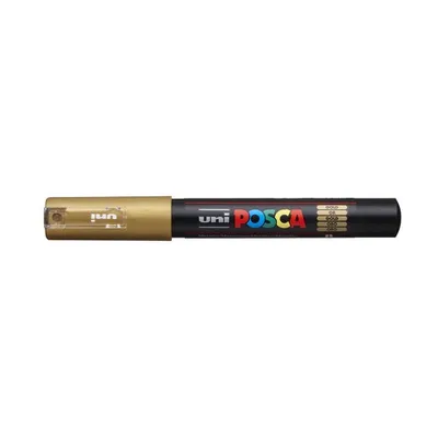 Obrázok produktu pre POSCA PC1MC OR, 1 kusov, Zlato, Tenký hrot, Čierna, Kolo, 0,7 mm