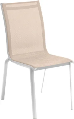 Produktbild von Garten-stapelstuhl "axant" leinen & weiß aus epoxybehandeltem aluminium - Hespéride