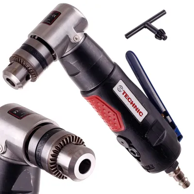 Image de Perceuse d'angle pneumatique 1,5 - 10 mm, cl de 95 mm, tte basse AT-5051B