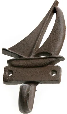 Produktbild von Maritimer Kleiderhaken Segelschiff aus Gusseisen 17 x 7,5 cm