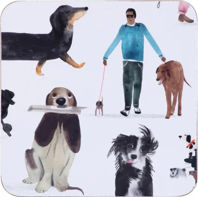 Immagine prodotto di Maxwell & Williams Untersetzer-Set Best Furry Friends 4-tlg., Getränkeuntersetzer, MDF, 10.5 cm, GI0323