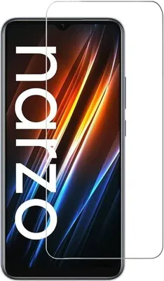 A screen protector is placed over a smartphone screen displaying a colorful abstract wallpaper.