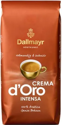 Obrázek produktu pro Dallmayr Crema d'Oro intensa 1000g, 1 kg, Americano (slabšíˌ větší objem), Středně pražená, 1 kusů, 1 kg, Taška