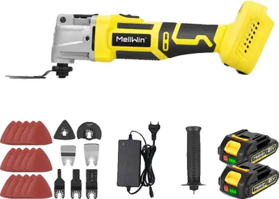 Obrázek produktu pro Multifunkční nářadí, bezkartáčový motor, nastavitelné rychlosti, sada 2 akumulátorů