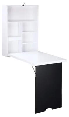 Imagen del producto de Mesa de pared - Mesa auxiliar - Mesa alta - Consola - Mesa plegable - Diseño que ahorra espacio - Material MDF duradero