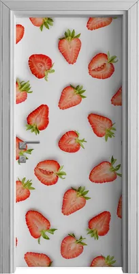 Produktbild von Tür Selbstklebende 90x210 cm Türfolie Türtapete Klebefolie - Weiße Früchte