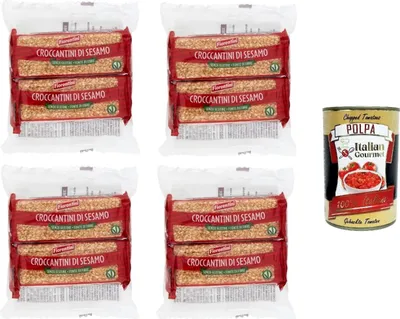Produktbild von Fiorentini Croccantini di Sesamo Sesam Croccantini 4x 120gr + Italian Gourmet polpa 400g