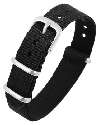 Produktbild von Uhrenarmband 8600004-160 aus Nylon in schwarz 16 mm