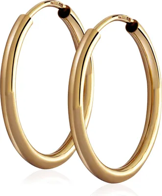 Produktbild von Paar 585 Gelbgold Creolen Ohrringen Ohrschmuck 1,8mm Rund Goldohrringe 20mm 9029