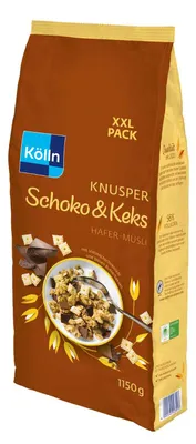 Obrázok produktu pre Kölln Ovesné müsli Knusper s čokoládou a sušienkami 1,15 kg