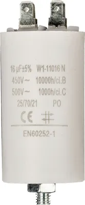 Produktbild von Fixapart W1-11016N, Fixed capacitor, Zylindrische, Weiß, 16000 nF, 5%, 450 V