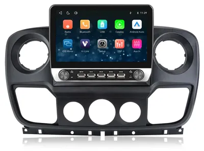 Produktbild von 10.1" Autoradio für Renault Master Opel Movano B Nissan NV400 2010-2021 mit Doppel-Drehreglern, kabelloses CarPlay Android Auto, Bluetooth, Linux
