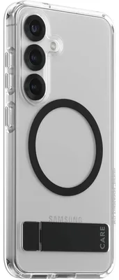 Zdjęcie produktu dla PanzerGlass CARE™ by ® Kickstand Case Transparent w. Qi Samsung Galaxy S25, Pokrowiec, Samsung, Samsung - Galaxy S25, Przezroczysty