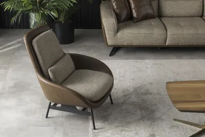 Image de Salon Fauteuil Relax Chaises Club Lounge Meubles Marron Canapé