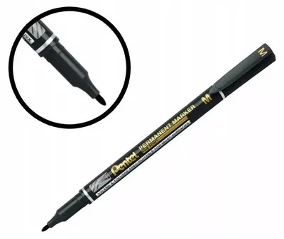 Produktbild von Foliopis 1.0 Pentel Nm470-a, schwarz, Karton, 12 Stück