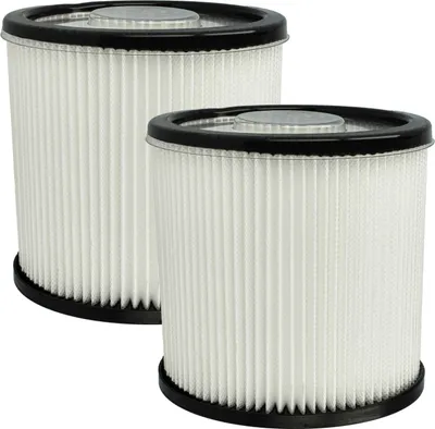 Produktbild von vhbw 2x Staubsaugerfilter kompatibel mit Scheppach NTS20, NTS16 Staubsauger - HEPA-Filter Schwarz Weiß