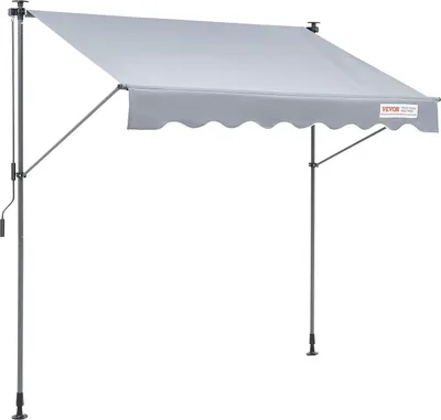 Obrázok produktu pre VEVOR markíza na balkón 3x1,2 m markíza so sklopným ramenom výškovo nastaviteľná od 2,2 do 3,1 m markíza so svorkou zaťahovacia oceľová hliníková 180G obojstrannýPolyuretánpoťah markíza na balkón markíza na terasu