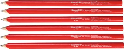 Produktbild von Zimmermannsbleistifte 240 mm, rot lackiert, angespitzt 6 Stück