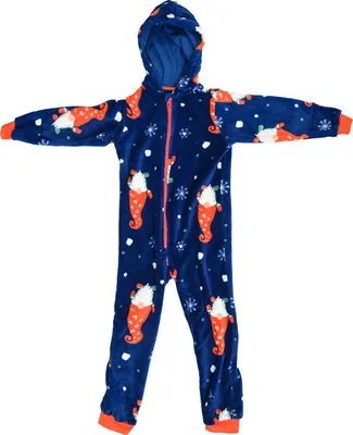 Produktbild von Kinderoverall CHRISTMAS ONESIE blau - verschiedene Größen Größe: 122 - 128