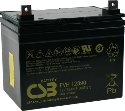 Image de Batterie plomb CSB EVH12390 12V 39Ah cycle stable