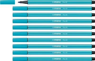 Produktbild von Premium-Filzstift - STABILO Pen 68 - 10er Pack - hellblau