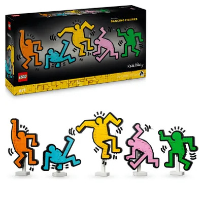 Produktbild von LEGO Art Keith Haring – Tanzende Figuren – Bauset für Erwachsene – Wandkunst oder DIY-Dekoration für Zuhause in leuchtenden Farben – Originelles Geschenk für Männer und Frauen 31216