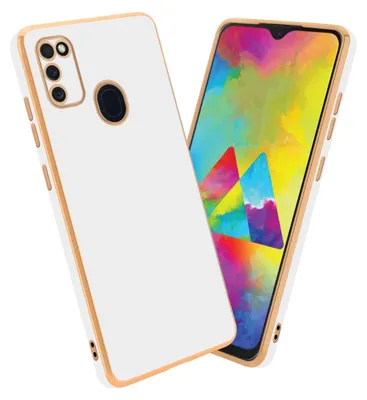 Immagine prodotto di Cadorabo cover protettiva per Samsung Galaxy M21 / M30s cover in bianco copertura del telefono cellulare TPU silicone fotocamera protezione caso