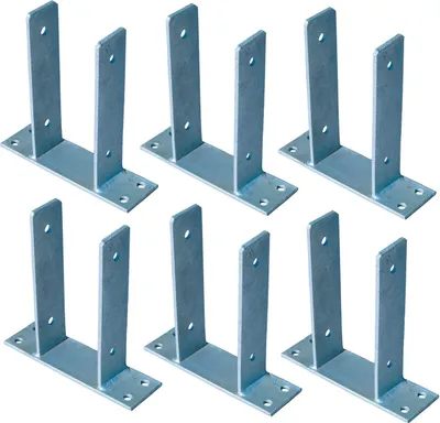 Produktbild von 6x U Pfostenträger für Zaunpfosten 9x9 cm zum Aufschrauben verzinkt Pfostenanker