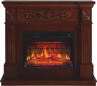 Zdjęcie produktu dla Casa Padrino Barokowy kominek elektryczny LED ciemny brąz 106,6 x 37 x h. 92,5 cm - Meble w stylu barokowym
