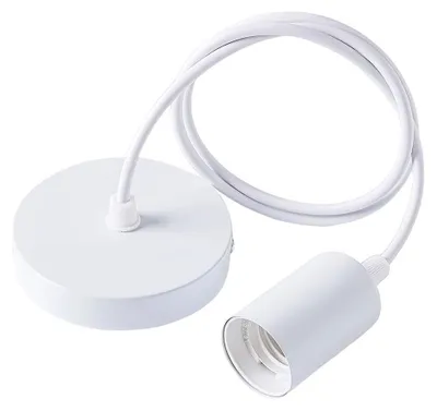 Obrázek produktu pro Závěsné svítidlo s paticí E27, s kabelem o délce 100 cm, bílá patice