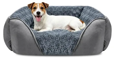 Produktbild von Hundebett Waschbar Grau 63x53x20cm für Mittelgroße Hunde