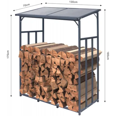 Produktbild von CLP Kaminholzunterstand Ruston anthrazit L