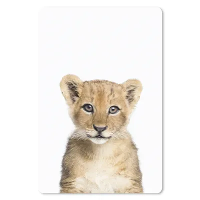Produktbild von MuchoWow® Mauspad Mousepad Löwe - Tiere - Natur - Weiß 40x60 cm - Mousepads - Maus Mat - Pad - Mausunterlage - Schreibtisch Accesoire
