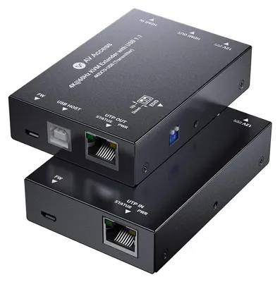 Obrázok produktu pre Sada HDMI a USB KVM extenderov na prenos ultra HD videa (4K) a príslušenstva cez sieťový kábel