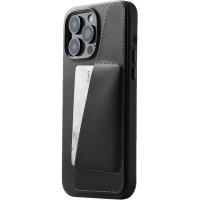 Zdjęcie produktu dla Etui skórzane Mujjo do iPhone'a 14 Pro Max, czarne