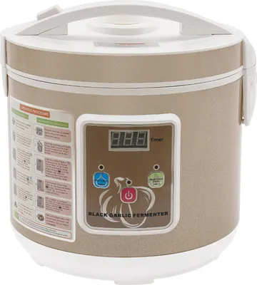 Produktbild von Knoblauch-Fermenter - Fermentiergerät - 5 l Kapazität - 220–240 V - 90 W - Antihaft-Innentopf - Metallgehäuse - Dunkelkhaki