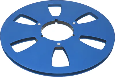Image de 1/4 10 Inch Empty Tape Reel Aluminum Alloy 6 Hole Universal Opening Machine Part Sound Tape Takeup Reel(Blue )