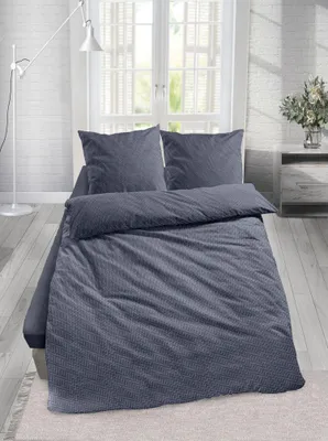 Produktbild von Dormisette Jacquard-Heather-Melange Bettwäsche-Garnitur Dessin 04592 Farbe 052 - 135x200 + 80x80 cm