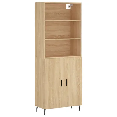 Immagine prodotto di Credenza Rovere Sonoma 69,5x34x180 cm in Legno Multistrato