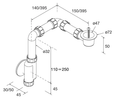Image de Reduziertes Siphonspiel CONEX Weiss