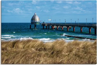 Produktbild von ARTland Leinwandbild Seebrücke an der Ostseeküste in Zingst Größe: 90x60 cm